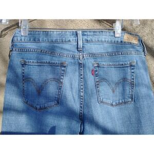 Levis 545 Low Boot Cut Jeans Womens 10 Medium Blue Denim Stretch 545-0214